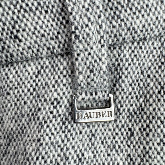 Hauber Dress Pants Womens Chambray Wool Gray Trousers‎ 12 Germany Tailored Fit - Picture 4 of 7